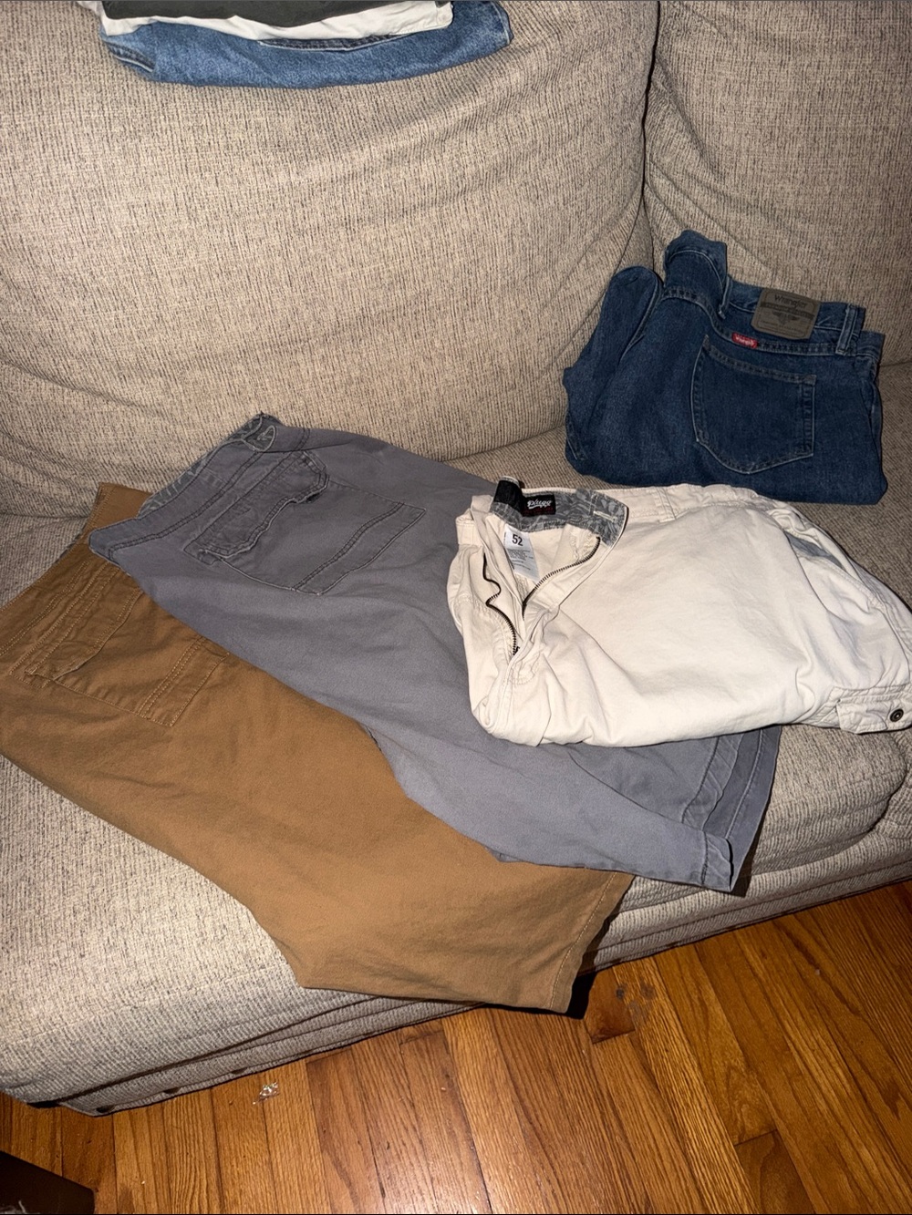Men’s size 52 BUNDLE Classic Men's Khaki Chinos - Tan, Grey and Brown Wranglers